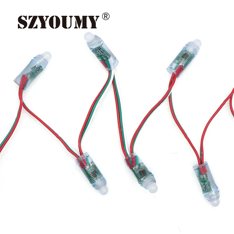 SZYOUMY DC 5 в 12 В WS2811 RGB IC светодиодный пиксельный Модуль мм Цифровой полноцветный