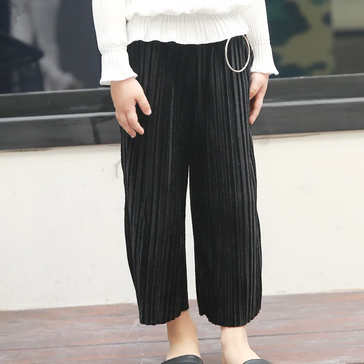 Детские Широкие штаны для девочек Новинка 2019 года сезон весна свободные брюки в