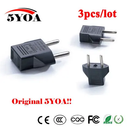 Универсальная штепсельная вилка США в ЕС евро-Европу для путешествий Белая