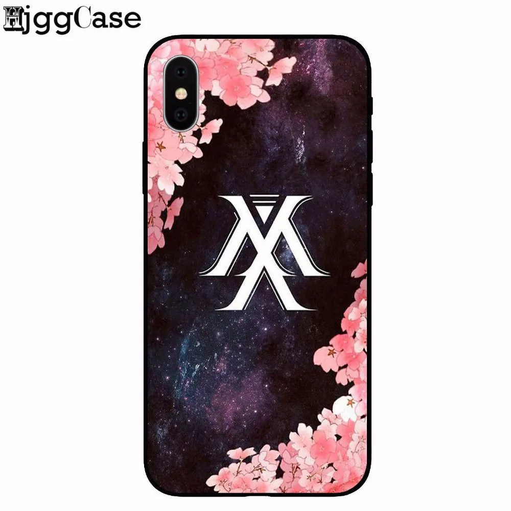 Чехол Monsta X KPOP Boy Group черный мягкий чехол для телефона iPhone 8 8Plus 7 7Plus 6 6s Plus 5 5S SE