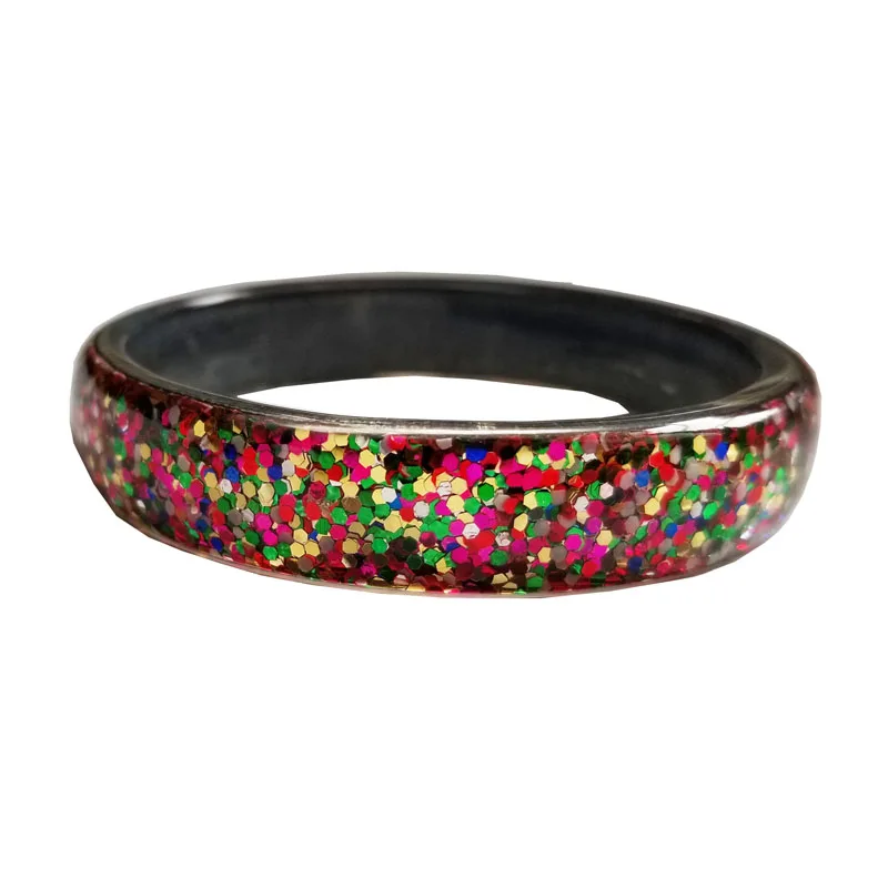 

Hot Selling Bling Fashion Colorful Round Resin Bangle Bracelet Brazil Indian Style Multicolor Onion powder Hand Jewelry Bangles