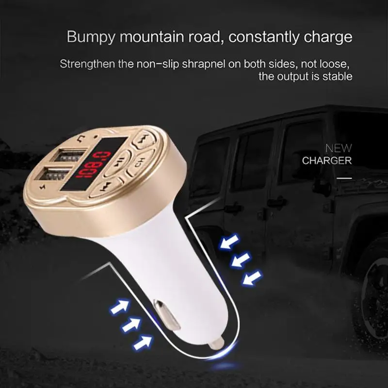 FM трансмиттер беспроводной радиомодулятор автомобильный Bluetooth адаптер mp3 плеер с