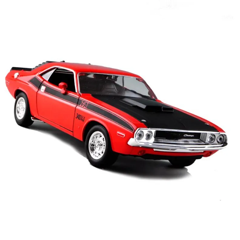 Dodge Challenger 1970 Muscle Sports 1:24 передовая Игрушечная машина из сплава Коллекционная