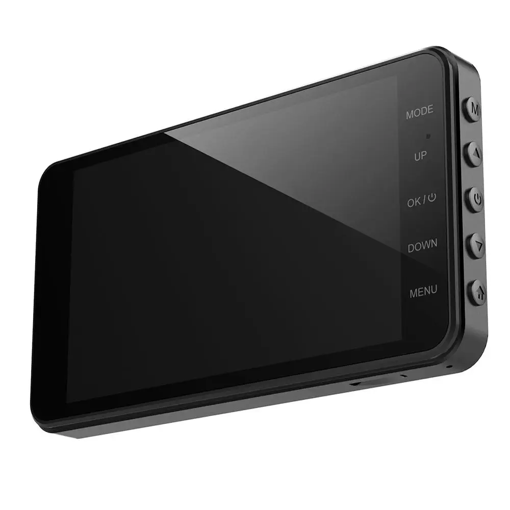 Автомобильный видеорегистратор FHD 1080P IPS экран 4 дюйма с двумя объективами угол