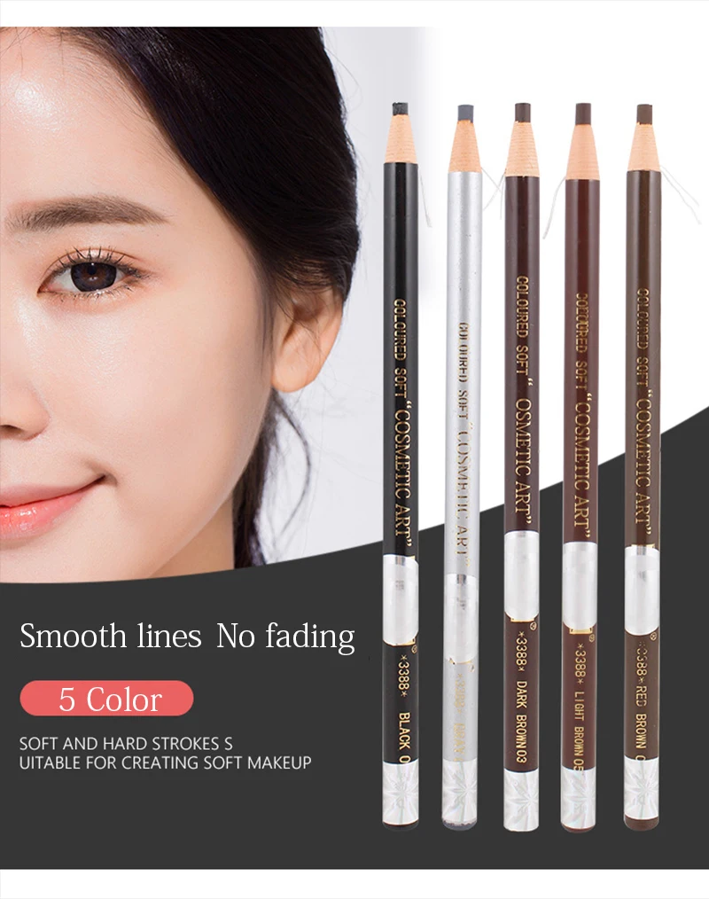 2 шт./лот Microblading Водонепроницаемый карандаш для бровей Enhancer макияж Перманентный макияж бровей 5 цветов карандаш для бровей косметические средства