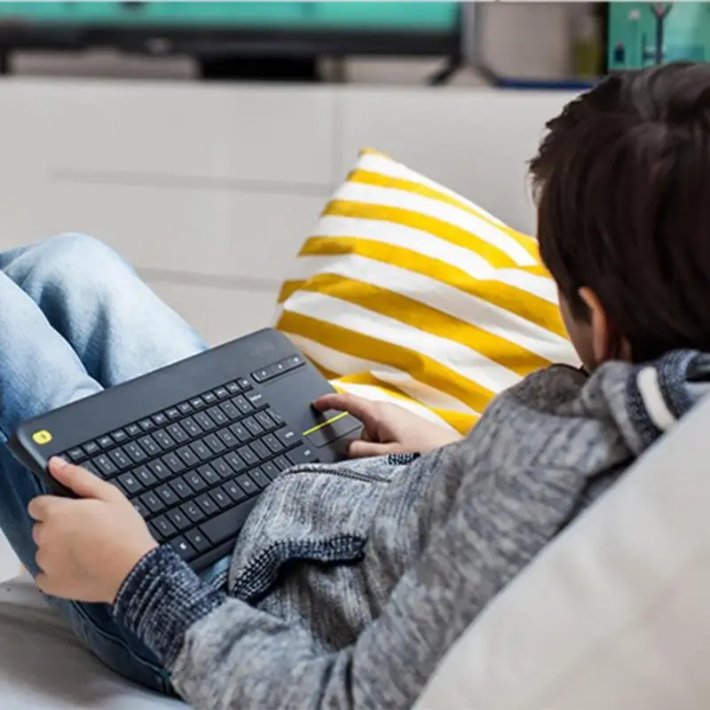 Беспроводная сенсорная клавиатура logitech K400 Plus с сенсорной панелью, сенсорная панель для ноутбука Uniflying Tech, для ПК, ноутбука, Android Smart tv, HTPC