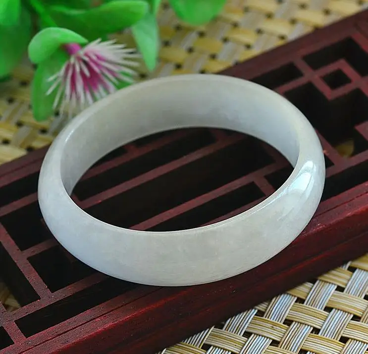 Винтажный Браслет из натурального бирманского нефрита овальный браслет 53