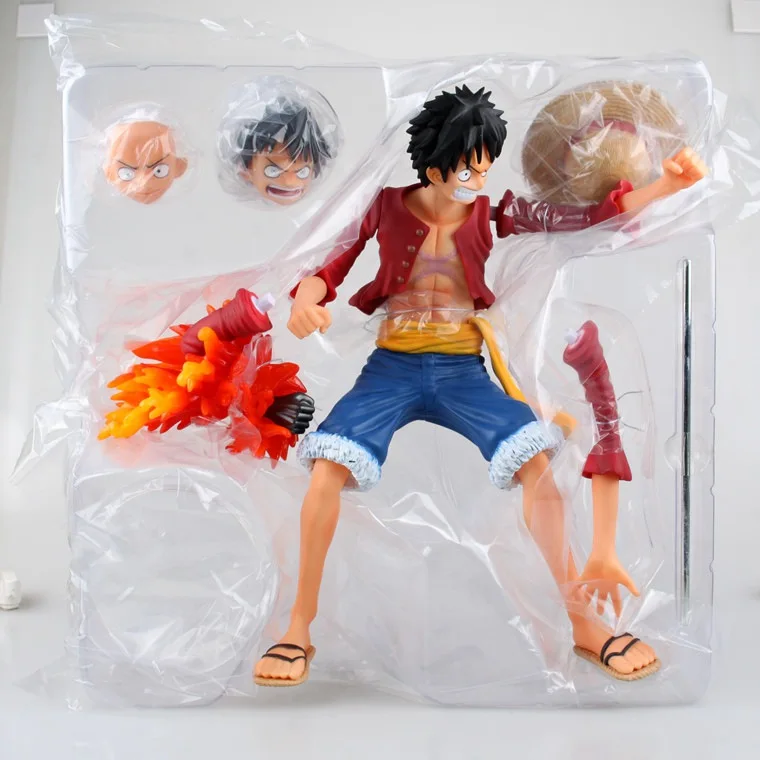 1 шт. 32 см цельная Обезьяна D Luffy Battle Ver в штучной упаковке ПВХ фигурка подвижная