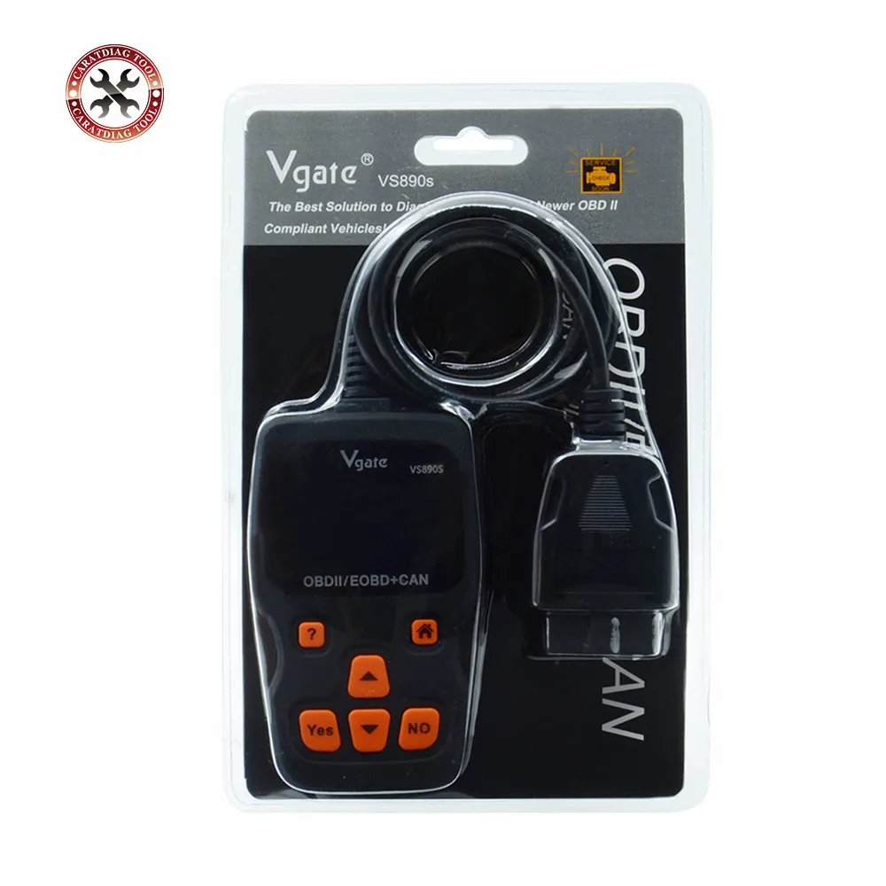 Новые оригинальные Vgate VS890S OBD2 сканер штрих кода неисправности двигателя
