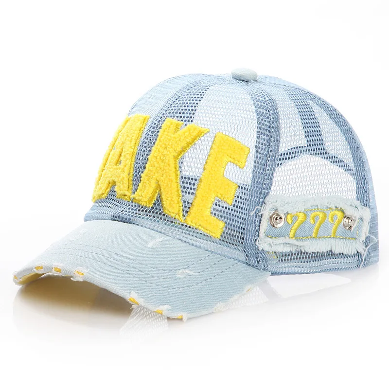 Бейсболка для мальчиков регулируемая джинсовая шапка детские шапки малышей