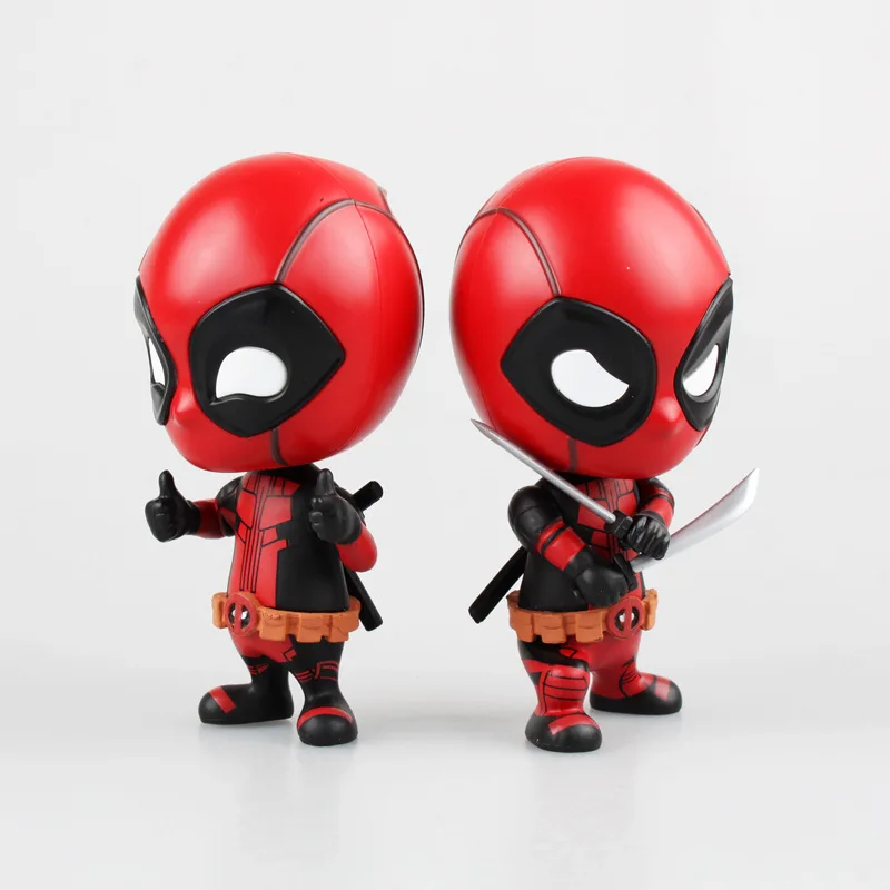 Марвел супер герой Дэдпул милые Пузырьковые головы автомобильные аксессуары ПВХ