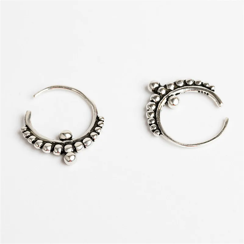 Женские винтажные серьги кольца Flyleaf круглые из стерлингового серебра 925 пробы с