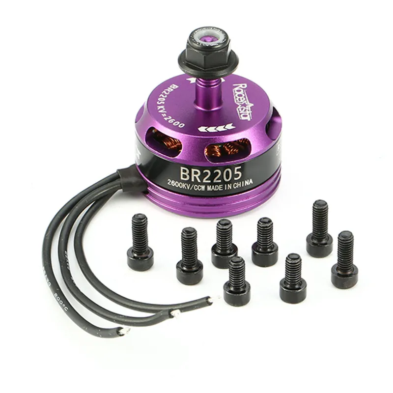Racerstar Racing Edition 2205 BR2205 2600KV 2 4S бесщеточный двигатель CW / CCW фиолетовый для QAV250 ZMR250 260 RC