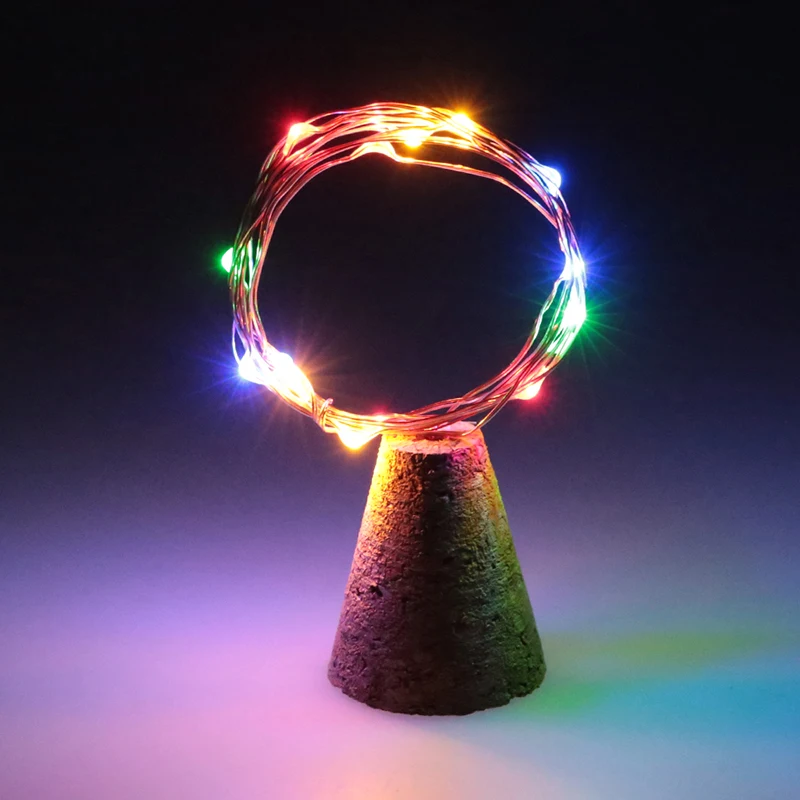 RGB Светодиодный SMITH деревянная пробка в форме лампа для бутылки вина светодиодный Ночной светильник 15 Светодиодный s пробковая пробка лампа креативный романтический светильник s - Испускаемый цвет: RGB