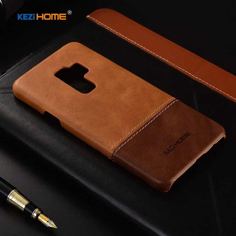Чехол для Samsung Galaxy S9 Plus KEZiHOME роскошный популярный цвет натуральная кожа жесткая