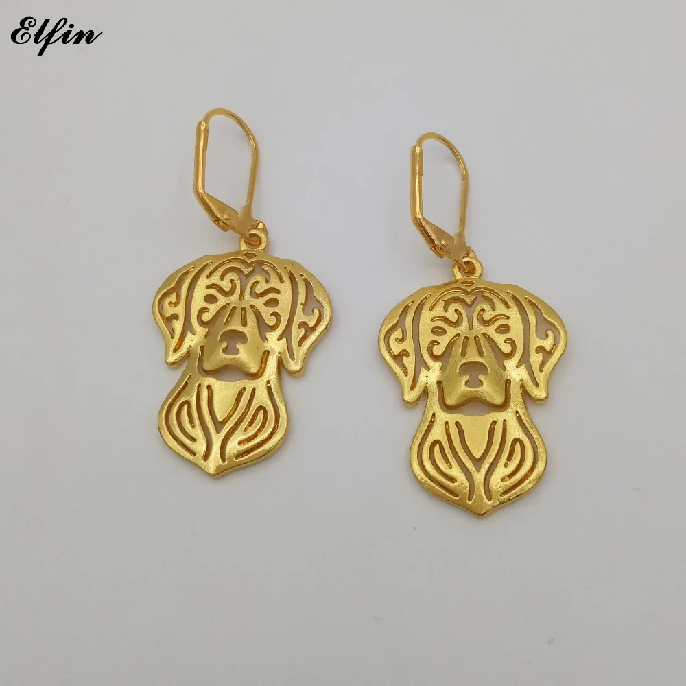 Elfin новые модные серьги Vizsla ювелирные изделия золотого цвета серебряного