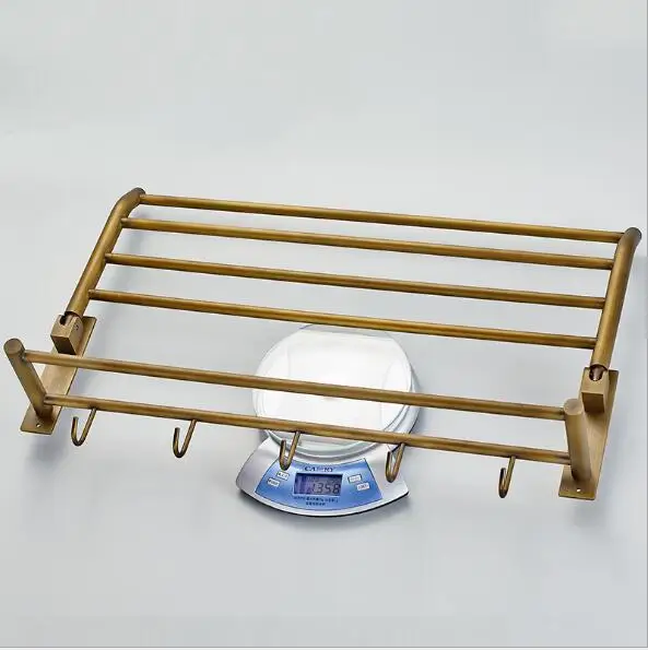 

High Quality Wall Mounted 50 cm Towel Rack Antique Towel Holder Copper Bathroom Accessories Towel Rail Holder Towel Shelf