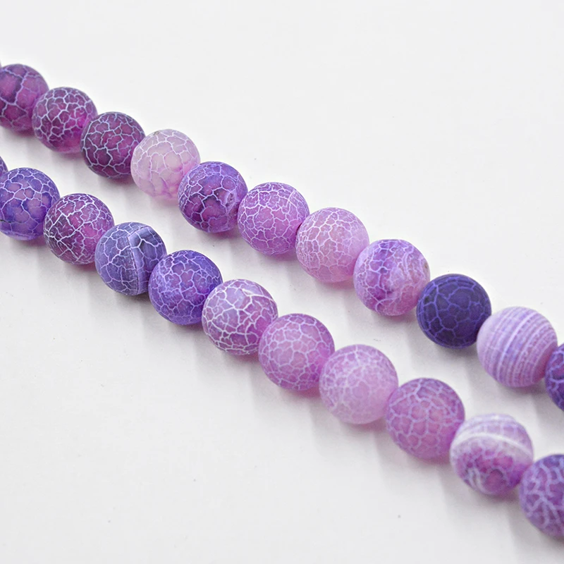 Бесплатная доставка, таинственный натуральный камень, фиолетовый инец, треснувшая мечта, огонь, вены дракона, бусины агата 6 8 10 12 мм, модные ювелирные украшения, бусины