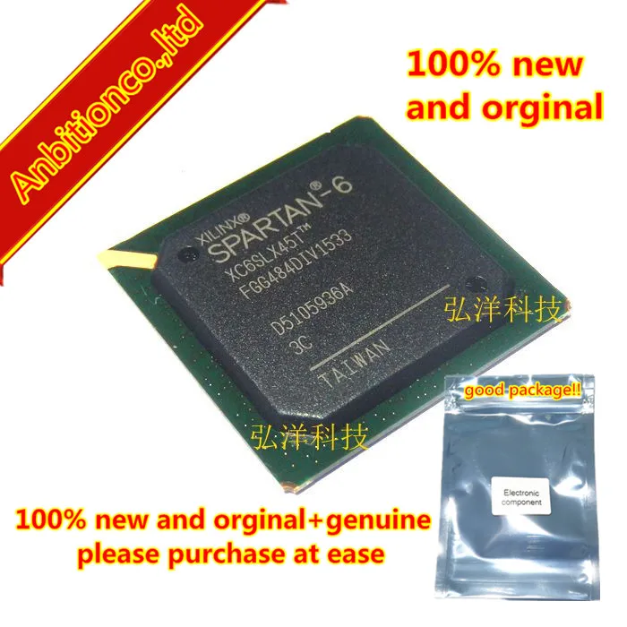 1 piezas 100% nuevo y original XC6SLX45T-3FGG484C XC6SLX45T-3FG484C FPGA en stock-0