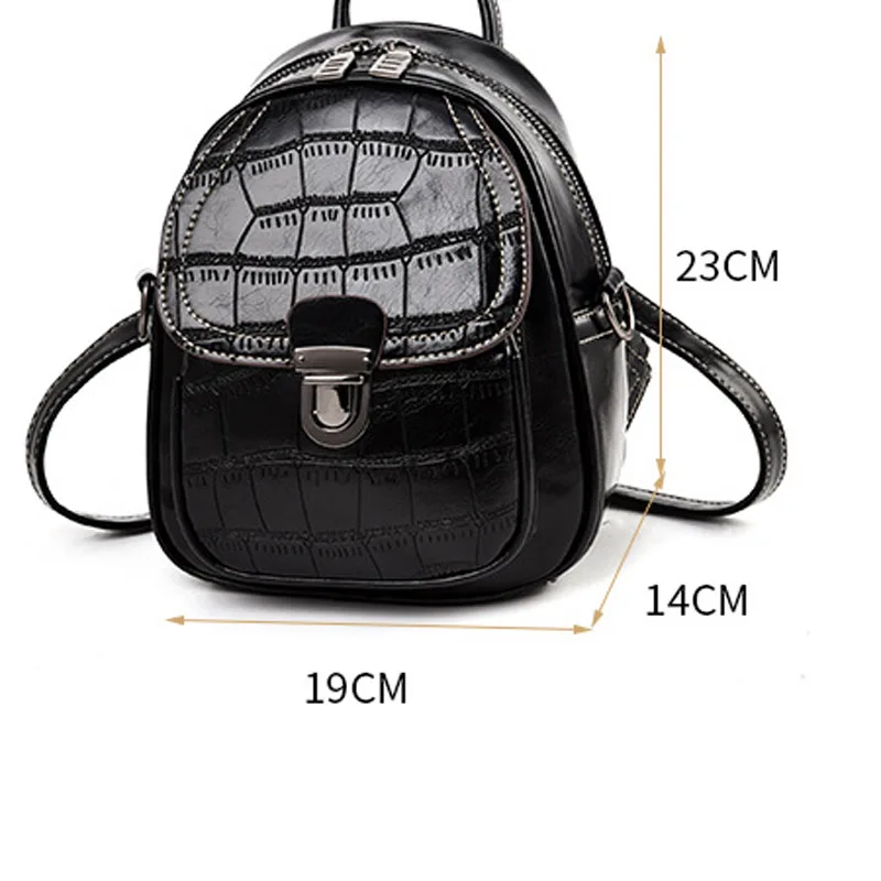 2019 School Bags Backpacks For Teen Backpack Female Mini Super Fire rocodile texture Shoulder Diagonal Portable Small Squ | Багаж и сумки