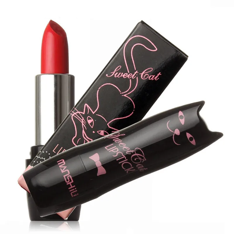 1 шт. Милая Черная матовая помада для кошек долговечная увлажняющая водостойкая 12