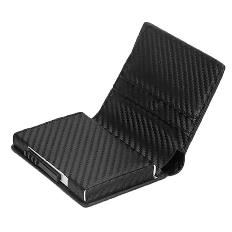Carbon Black Maideduod, новинка, Мужской Женский кредитный держатель для карт, кошелек, алюминиевый металлический кошелек для карт, визитная карточка, посылка протектор RFID - Цвет: Carbon Black