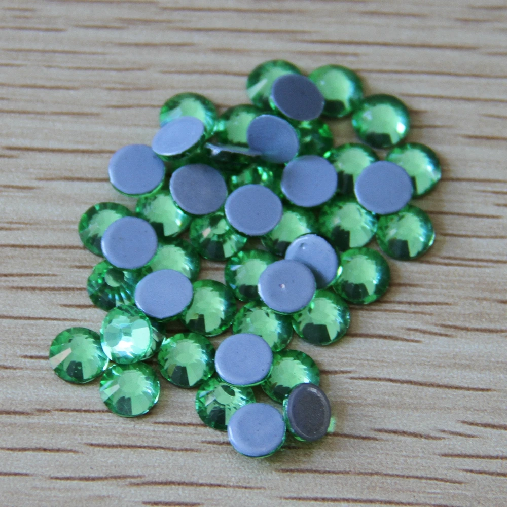 SS6-SS30 Crystal Glass Hotfix Rhinestone Grey Flatback Iron On Light Green Good Quality Stone For Garments Shoes Dress Decor | Дом и сад