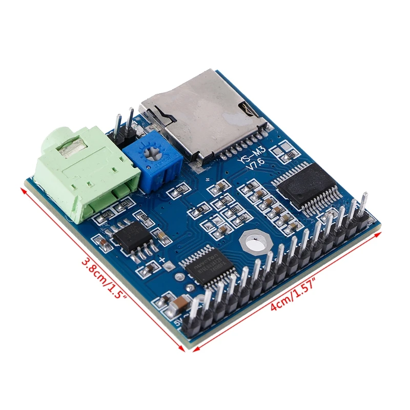 MP3 голосовой модуль SD/TF Голосовая трансляция триггер плеер + динамик F MCU SCM