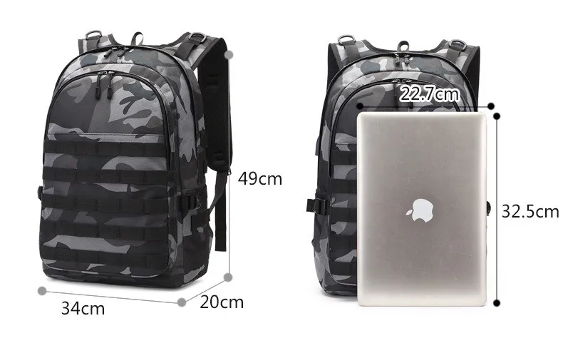 PUBG рюкзак мужской школьный Mochila Pubg Battlefield infants пакет камуфляж путешествия холст usb зарядка Джек назад рюкзак мужской