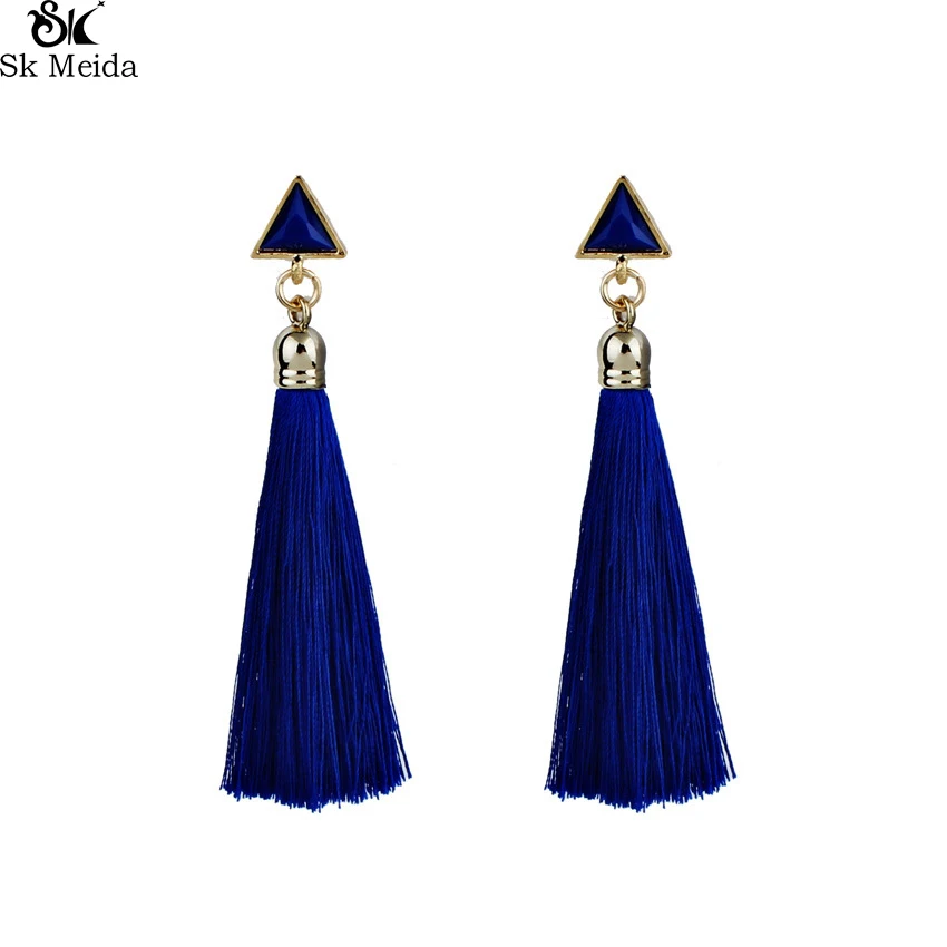 New Ethnic Style Long Section Of The Tassel Cord Earrings Exaggerated Vintage Bride Wedding Female C-101 | Украшения и аксессуары