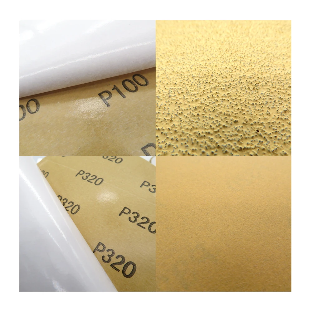 

15Pcs 6 Inch PSA Gold Sandpaper 40 to 800 Grits Aluminum Oxide Sanding Disc for Metal & Automotive
