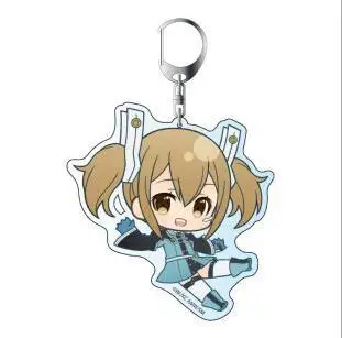 HKXZM Anime Sword Art Online Kirigaya Asuna Tsuboi Sachi Rika Cartoon Pendants Acrylic keychain Figure Model Toys | Игрушки и хобби