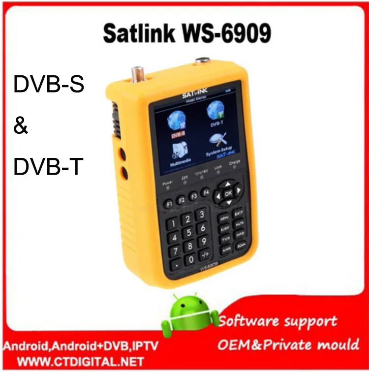 Satlink ws6909 3 5 ''DVB S &amp DVB T Combo Signal Finder satlink 6909 спутниковый и наземный измеритель