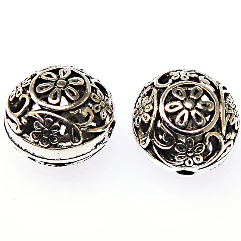 10 шт. тибетские пустотелые Металлические Шарики 15x18 мм|for jewelry making|beads ballsilver ball |