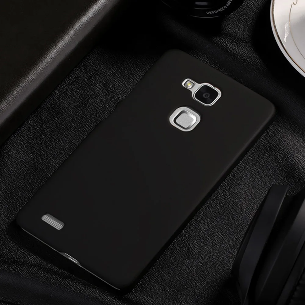 Матовый пластиковый чехол 5,5 для huawei Honor 5X чехол для huawei Honor 5X X5 Gr5W Gr5 KIW-L21 чехол-лента на заднюю панель - Цвет: black