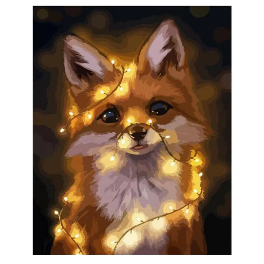 animal painting 12 WONZOM милый кот Сделай Сам масляная краска по номерам настенное изображение на холсте раскраска краска по номерам кисть для рисования животных ручная краска ed Craft - Цвет: animal painting 12