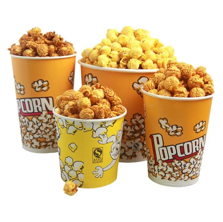 

32 Ounce Disposable Popcorn Bucket Barrel Paper Cups for Popcorn DHL&FEDEX Free Shipping SN615