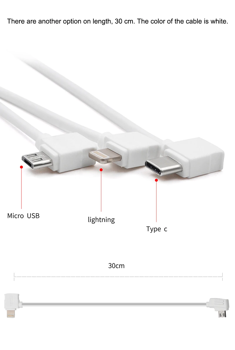 DJI Mavic 2 pro/управление зумом Micro usb type-c IOS Android OTG кабель для передачи данных 30 см для DJI Mavic pro/air/iPhone стол
