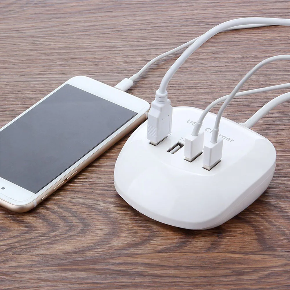 1 шт. штепсельная вилка стандарта США/ЕС 4 порта 2 А usb хаб настенное зарядное