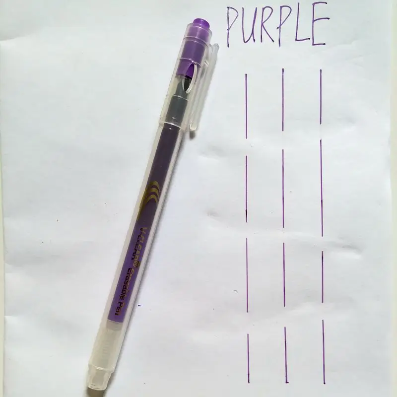 Purple Erasable Pen VCLEAR 0,7 мм стираемая гелевая ручка с ластиком прозрачная пластиковая трубка волшебная ручка Тепловая ручка с исчезающими чернилам школьная Ручка frixion канцелярские принадлежности - Цвет: Purple Erasable Pen