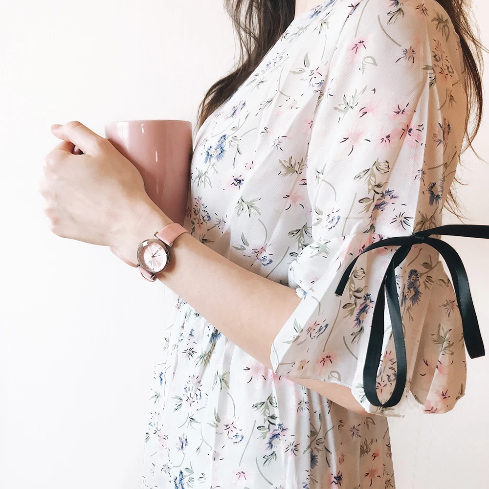 Shengke кожаные женские часы креативный циферблат кварцевые Relojes Para Mujer подарок