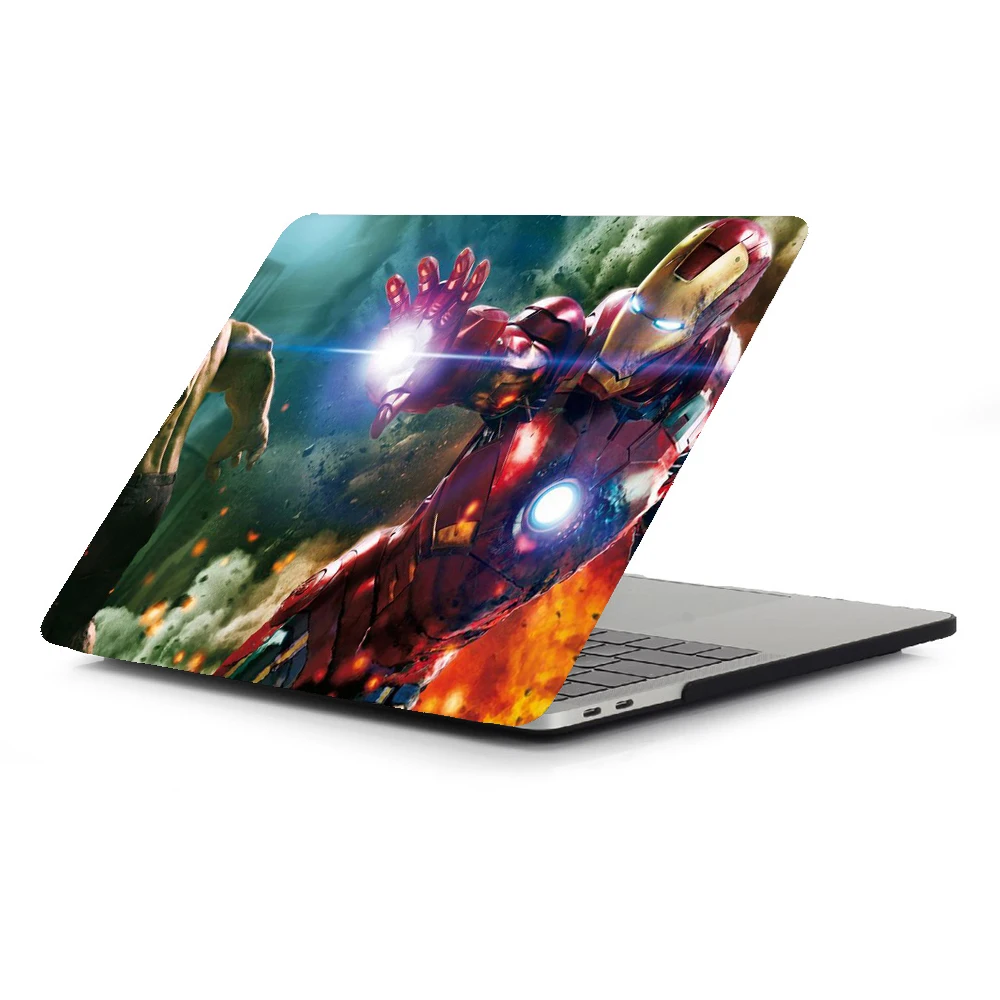 Чехол для ноутбука Железный человек для macbook Touch ID Air 13 A1932 Pro retina 11 12 13 15 A2159 A1708 A1706 A1989 Сенсорная панель+ чехол для клавиатуры