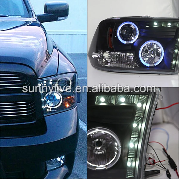 Головной Светодиодный светильник ангельские глазки для Chrysler Dodge Ram 1500 2009-2015 года с