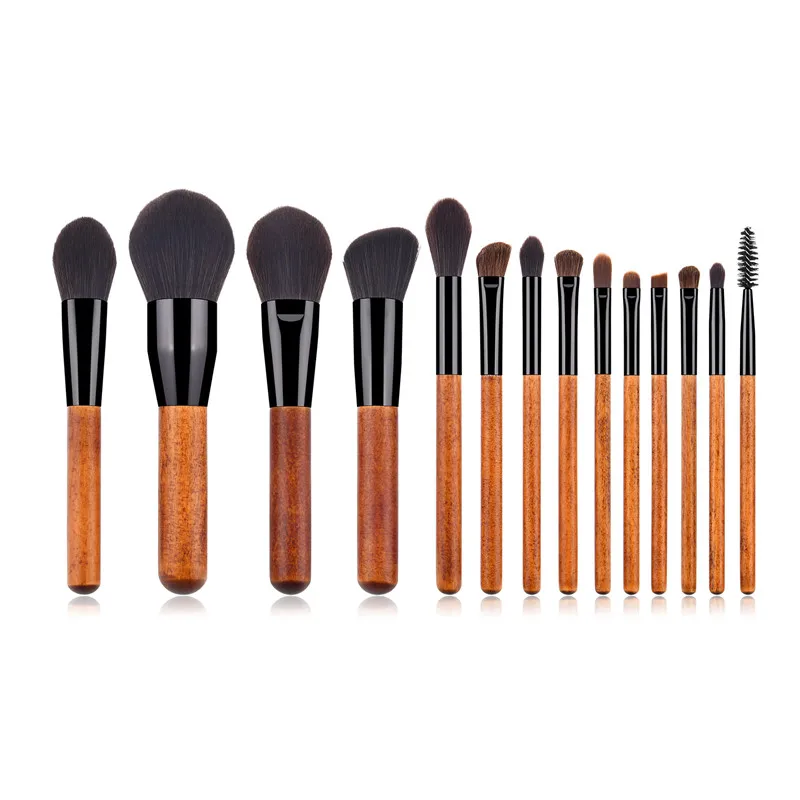 

14pcs/lot Makeup Brushes Set Wooden Handle For Foundation Blending Blush Eye Shadow Brow Lip Face Make Up Brush Kit