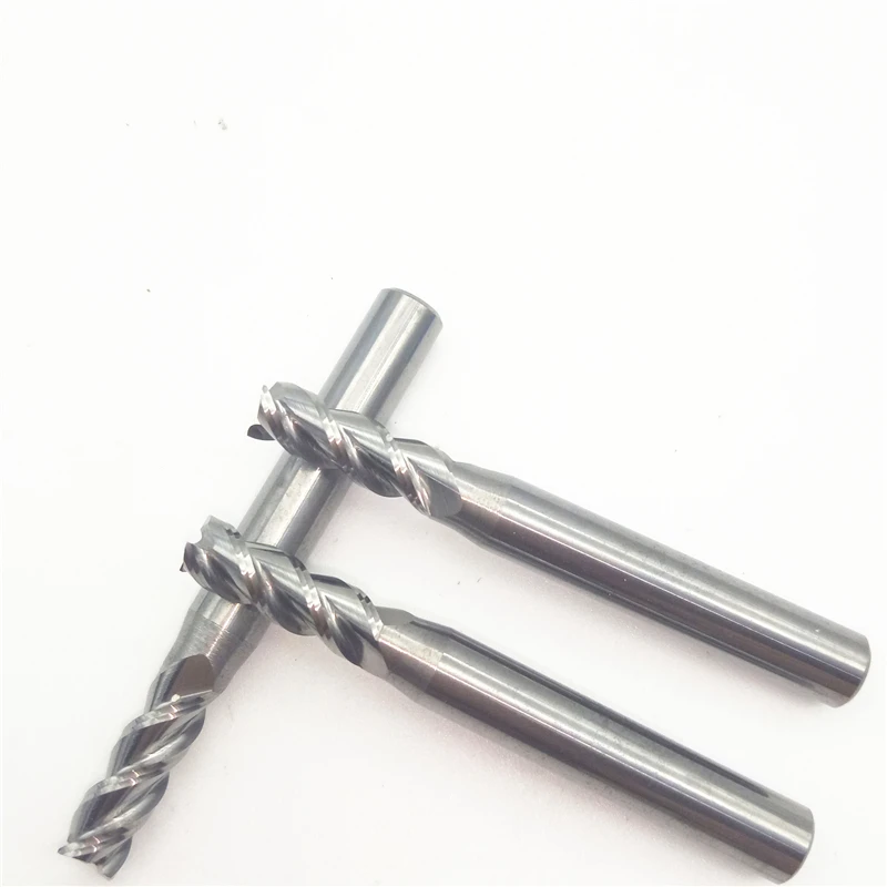 

5pcs 5mm 6mm End Mill Aluminium Tungsten Carbide Straight Shank Three Flutes CNC EndMills for Machine Center Aluminum