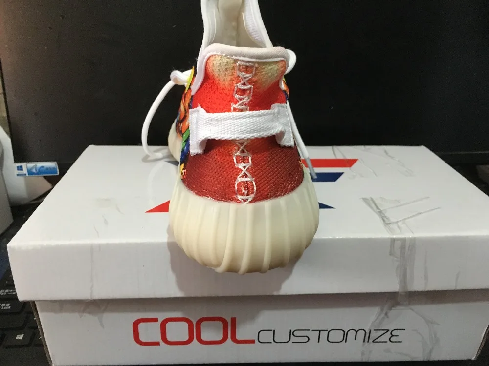 Для мужчин к рисунку пользовательские Yeezies Air 350 V2 Boost кроссовки женщин открытый