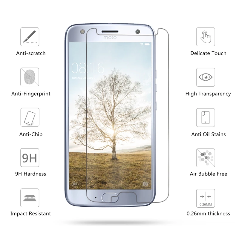 2.5D 0 26 мм 9H Премиум Закаленное стекло для Motorola Moto X4 5 2 дюйма Защитная пленка X4|tempered