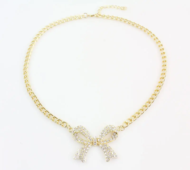 Новая модная золотая цепочка прозрачный горный хрусталь, страз Подвеска для Для женщин
