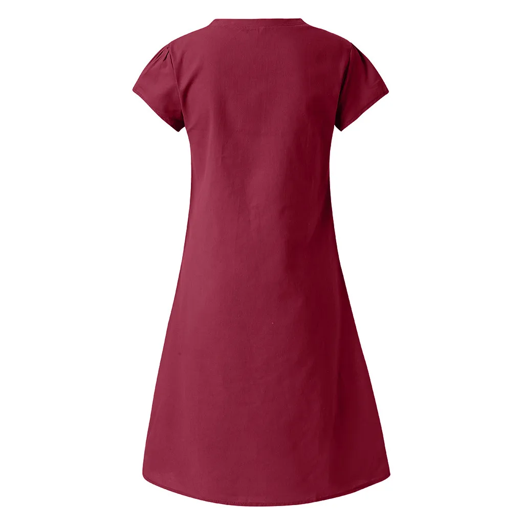 Лето Feitong для женщин женские пляжные платья модные с коротким рукавом