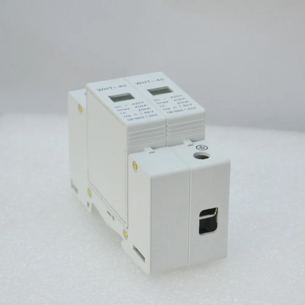 Защитное устройство от перенапряжения SPD 1P + N 20KA ~ 40KA C 420VAC|device portable|device mp4arrester surge |